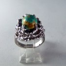 VINTAGE STYLE STERLING SILVER TURQUOISE ? RING SIZE 6