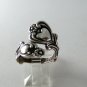 VINTAGE AVON HEARTS STERLING SILVER RING ADJUSTABLE SIZE 9