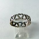 VINTAGE STERLING SILVER HEART AFTER HEART RING SZ 8