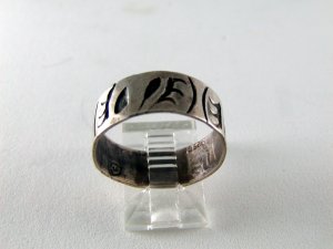 VINTAGE MEXICAN MEXICO TAXCO STERLING SILVER RING SIZE 9 1/2 BAND