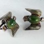 VINTAGE MEXICAN MEXICO STERLING SILVER SCREW BACK BIRD EARRINGS