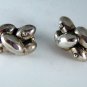 VINTAGE MEXICAN MEXICO SIGNED STERLING SILVER SCREW BACK EARRINGS
