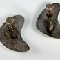 VINTAGE MEXICAN TAXCO STERLING SILVER & COPPER SCREW BACK EARRINGS
