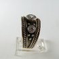 GOTHIC RENAISSANCE VINTAGE STYLE STERLING SILVER CZ RING SZ 9