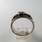 GOTHIC RENAISSANCE VINTAGE STYLE STERLING SILVER CZ RING SZ 9