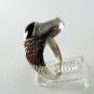 GOTHIC RENAISSANCE VINTAGE STYLE STERLING SILVER BLACK ONYX EAGLE RING SZ 11 1/4