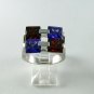 VINTAGE STYLE STERLING SILVER AMYTHEST GARNET RING SZ 8