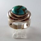 STERLING SILVER TURQUOISE RING SIZE 9