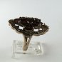 VINTAGE STERLING SILVER GARNET MARCASITES RING SIZE 8 1/2