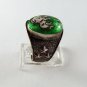 GOTHIC RENAISSANCE VINTAGE STERLING SILVER ENAMEL LEO LION ZODIAC RING SZ 9