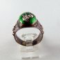 GOTHIC RENAISSANCE VINTAGE STERLING SILVER ENAMEL LEO LION ZODIAC RING SZ 9