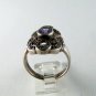 VINTAGE STERLING SILVER AMYTHEST MARCASITES RING SZ 8 1/4