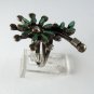 VINTAGE NATIVE AMERICAN STERLING SILVER TURQUOISE FLOWER RING SZ 5 1/2
