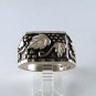 VINTAGE STYLE GRAPE LEAVES STERLING SILVER RING SZ 10 1/4