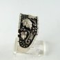 VINTAGE STYLE GRAPE LEAVES STERLING SILVER RING SZ 10 1/4