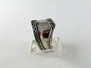 GOTHIC RENAISSANCE STYLE STERLING SILVER VINTAGE RING SIZE 10 1/4