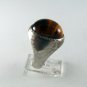 VINTAGE NATIVE AMERICAN STERLING SILVER TIGER EYE RING SZ 11 1/2