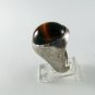 VINTAGE NATIVE AMERICAN STERLING SILVER TIGER EYE RING SZ 11 1/2