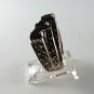 VINTAGE STERLING SILVER GARNET MARCASITES RING SIZE 6
