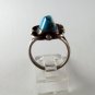VINTAGE NATIVE AMERICAN STERLING SILVER TURQUOISE RING SIZE 5 1/2