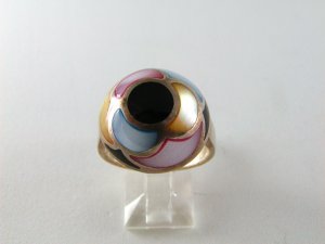 STERLING SILVER MOTHER OF PEARL RING SIZE 9 1/4
