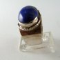 VINTAGE EGYPTIAN STYLE STERLING SILVER LAPIS RING SIZE 6 1/2