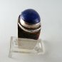 VINTAGE EGYPTIAN STYLE STERLING SILVER LAPIS RING SIZE 6 1/2