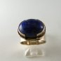 VINTAGE EGYPTIAN STYLE STERLING SILVER LAPIS RING SIZE 6 1/2