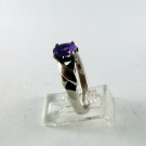 VINTAGE STYLE STERLING SILVER AMYTHEST RING SIZE 8 1/4