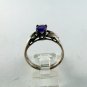 VINTAGE STYLE STERLING SILVER AMYTHEST RING SIZE 8 1/4