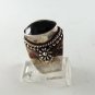 GOTHIC RENAISSANCE VINTAGE STYLE STERLING SILVER BLACK ONYX RING SZ 7