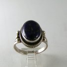 VINTAGE STERLING SILVER LAPIS RING SIZE 8 3/4
