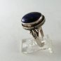 VINTAGE STERLING SILVER LAPIS RING SIZE 8 3/4