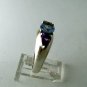 STERLING SILVER AMYTHEST BLUE TOPAZ BAND RING SIZE 7