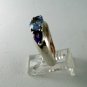 STERLING SILVER AMYTHEST BLUE TOPAZ BAND RING SIZE 7
