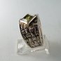 STERLING SILVER PERIDOT RING SIZE 7 3/4