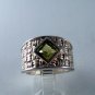 STERLING SILVER PERIDOT RING SIZE 7 3/4