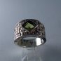 STERLING SILVER PERIDOT RING SIZE 7 3/4