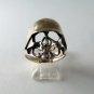 BIKER GOTHIC RENAISSANCE VINTAGE STERLING SILVER SKULL RING SIZE 8 1/4