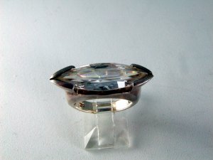 VINTAGE STYLE HUGE BLING BLING CZ RING SIZE 6 1/4