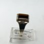 VINTAGE STERLING SILVER TIGER EYE RING SIZE 5 3/4