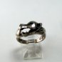 VINTAGE STERLING SILVER DOG WOLF BAND RING SIZE 7 1/4