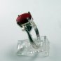 VINTAGE STYLE STERLING SILVER CORAL RING SIZE 7 1/2