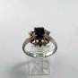VINTAGE STERLING SILVER GARNET CZs RING SIZE 10