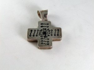 VINTAGE TAXCO MEXICO MEXICAN STERLING SILVER CROSS UNUSUAL