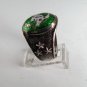 VINTAGE GOTHIC RENAISSANCE ZODIAC CAPRICORN STERLING SILVER ENAMEL RING SIZE 10 1/2 GOAT