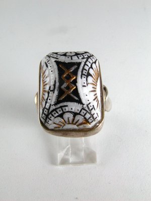 GOTHIC RENAISSANCE EGYPTIAN VINTAGE STERLING SILVER RING SIZE 8