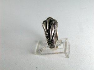 VINTAGE STYLE STERLING SILVER EAGLE CLAW BAND RING SIZE 6 1/4