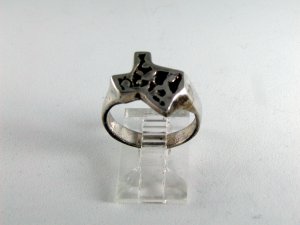 VINTAGE STATE OF TEXAS STERLING SILVER RING SIZE 6 1/4