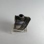 VINTAGE GOTHIC RENAISSANCE STYLE STERLING SILVER CABACHON GARNET RING SIZE 8